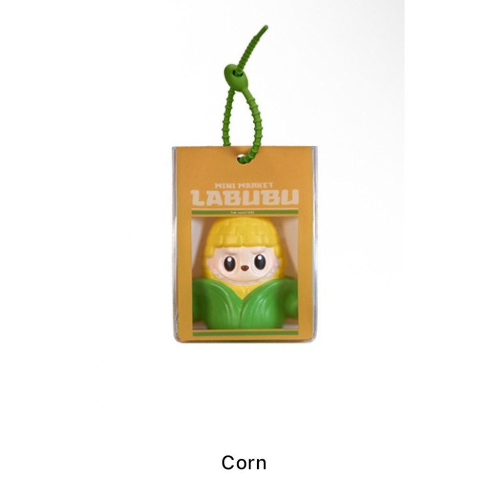 POP MART AUTHENTIC LABUBU THE MONSTERS Wacky Mart Pinch Pendant - CORN -‎ US